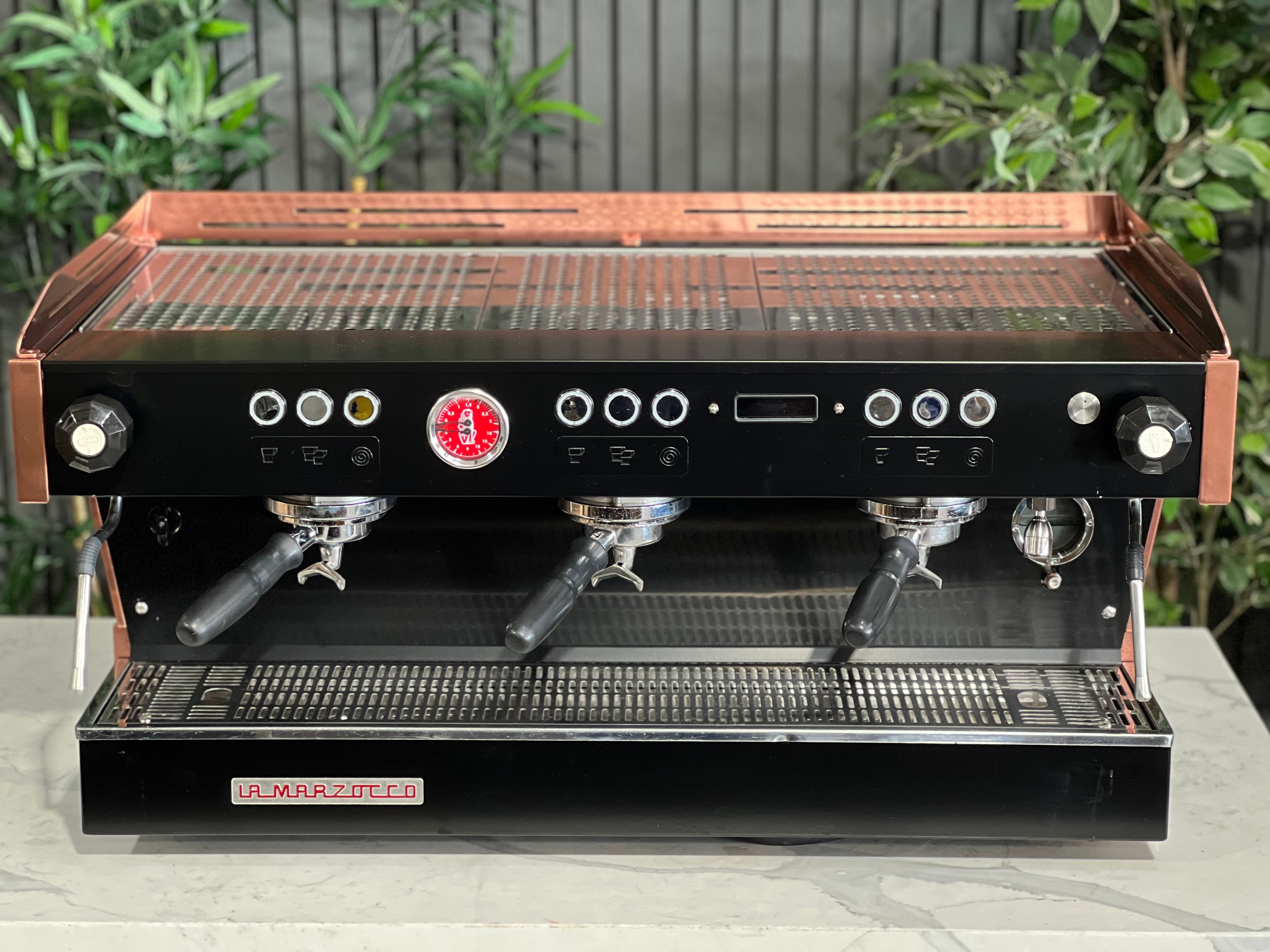 La Marzocco Linea PB Black - 3 Group Commercial Espresso Machine - Copper