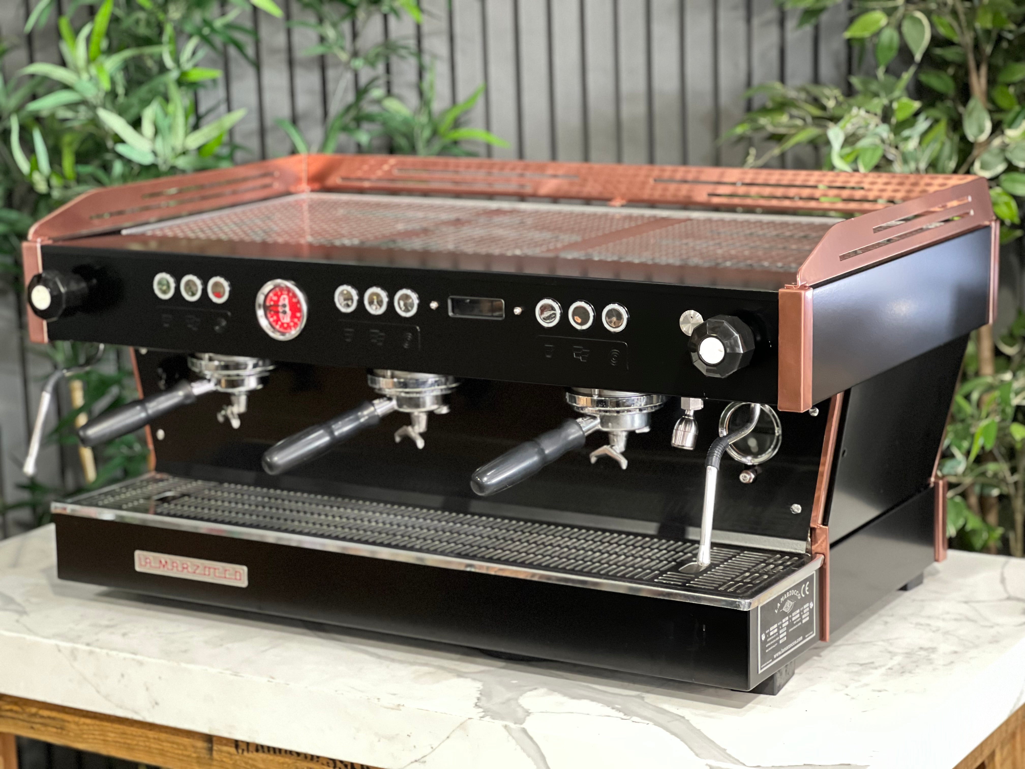 La Marzocco Linea PB Black - 3 Group Commercial Espresso Machine - Copper