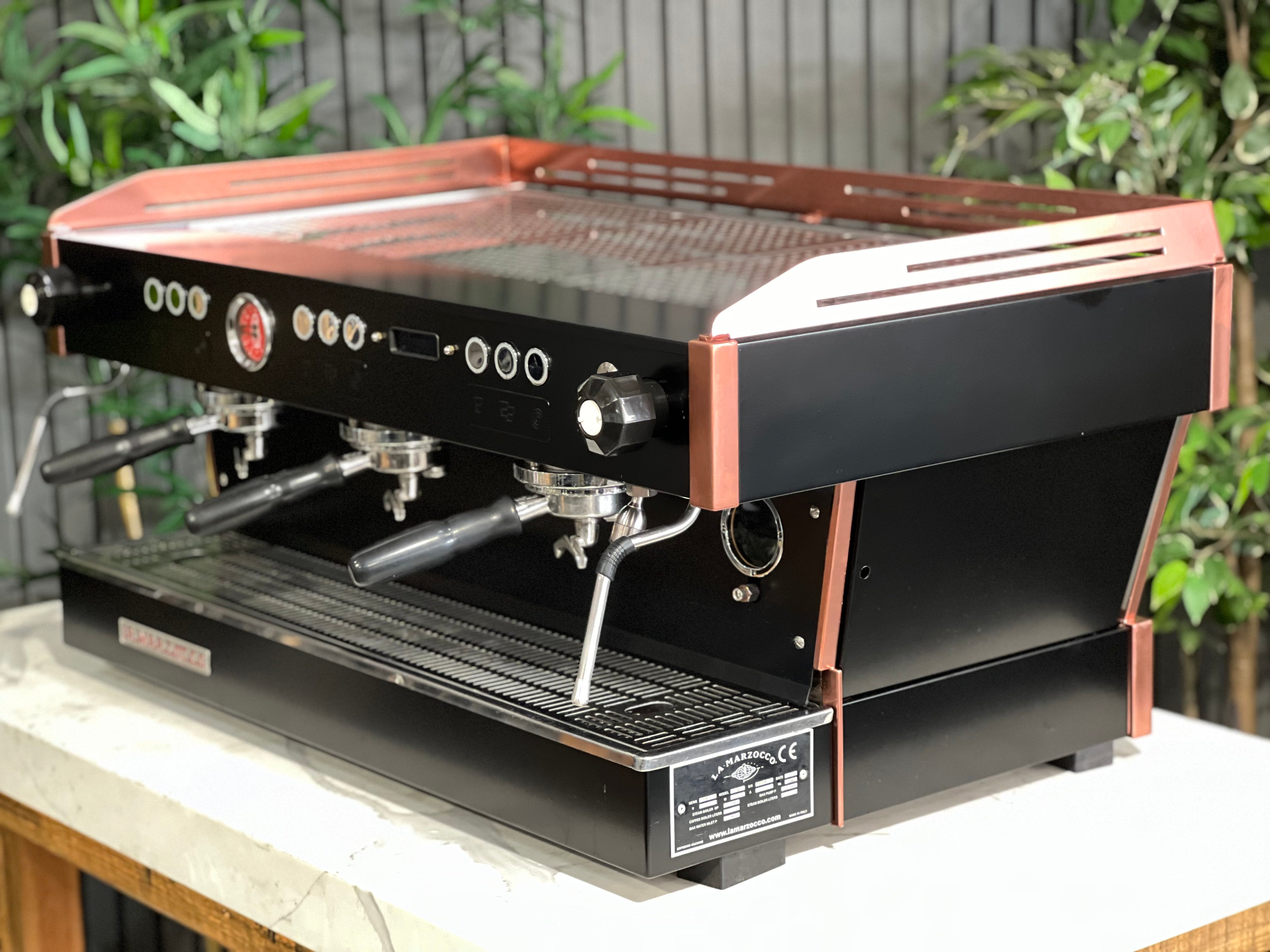 La Marzocco Linea PB Black - 3 Group Commercial Espresso Machine - Copper