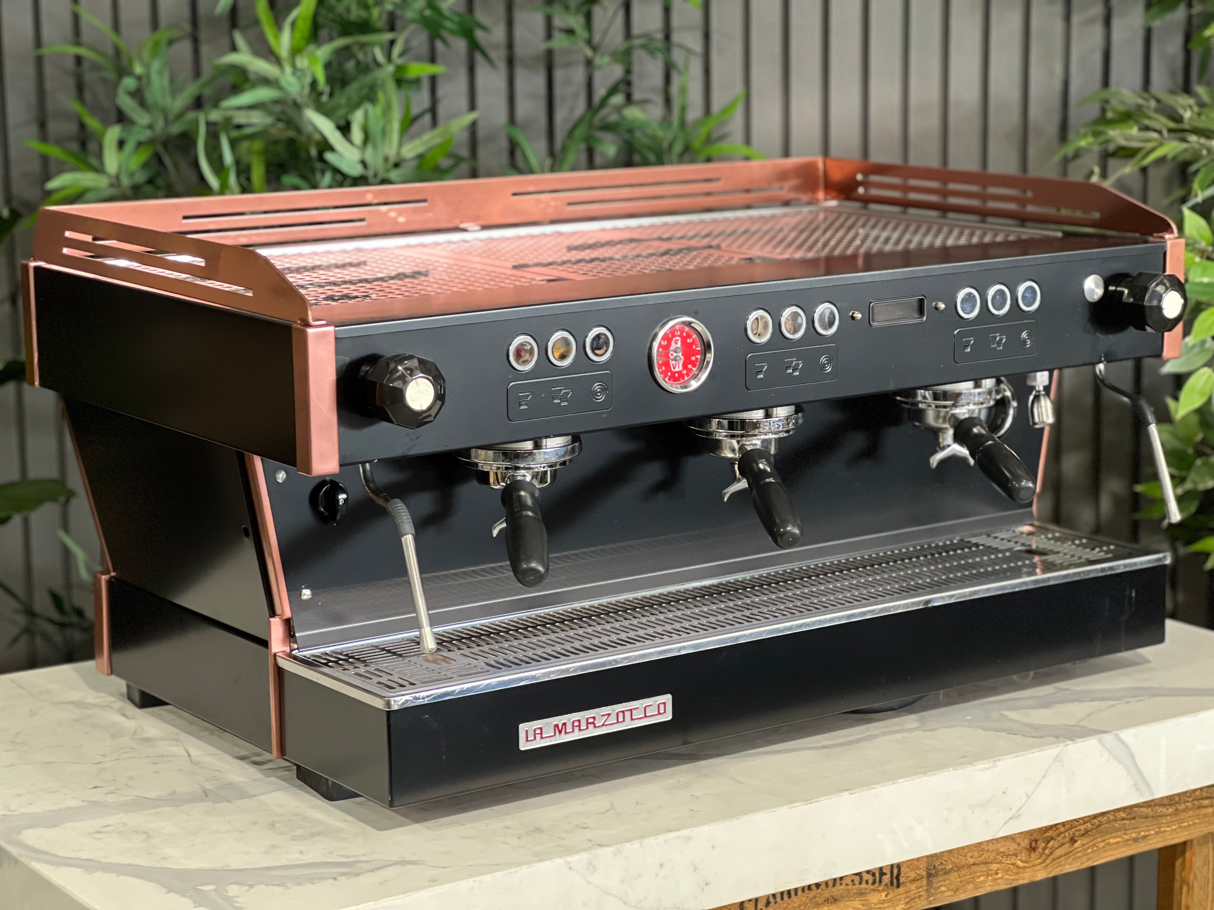 La Marzocco Linea PB Black - 3 Group Commercial Espresso Machine - Copper