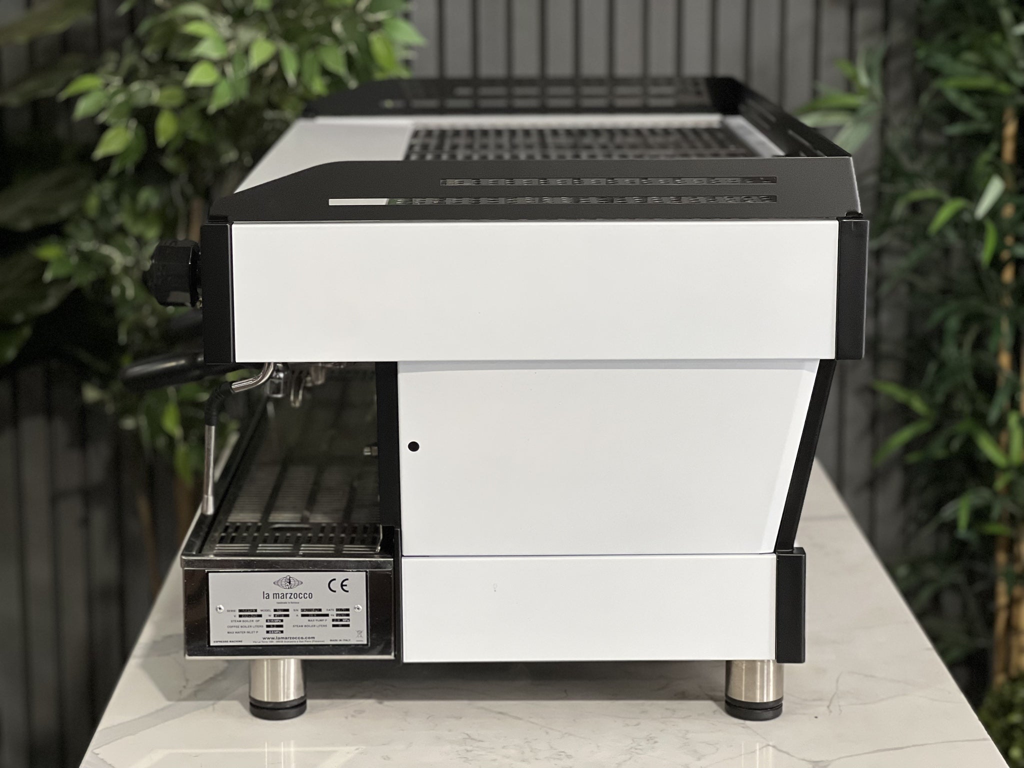 La Marzocco Linea PB White Stainless - 3 Group Commercial Espresso Machine - Black