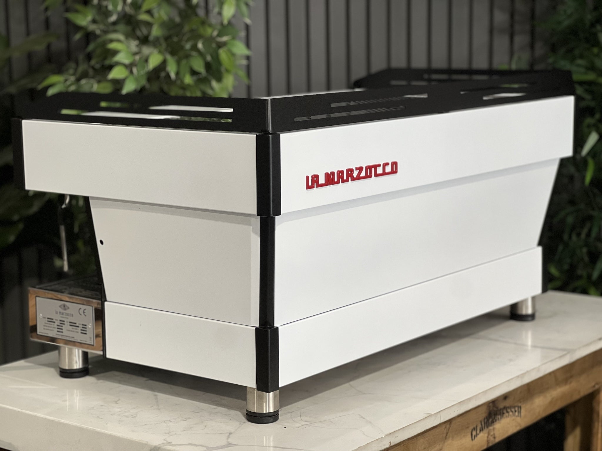 La Marzocco Linea PB White Stainless - 3 Group Commercial Espresso Machine - Black