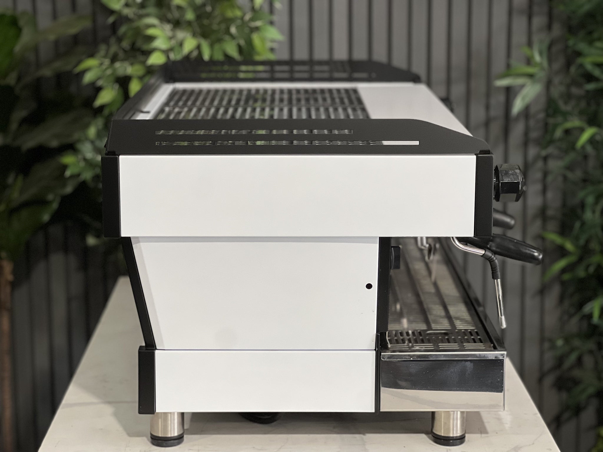 La Marzocco Linea PB White Stainless - 3 Group Commercial Espresso Machine - Black