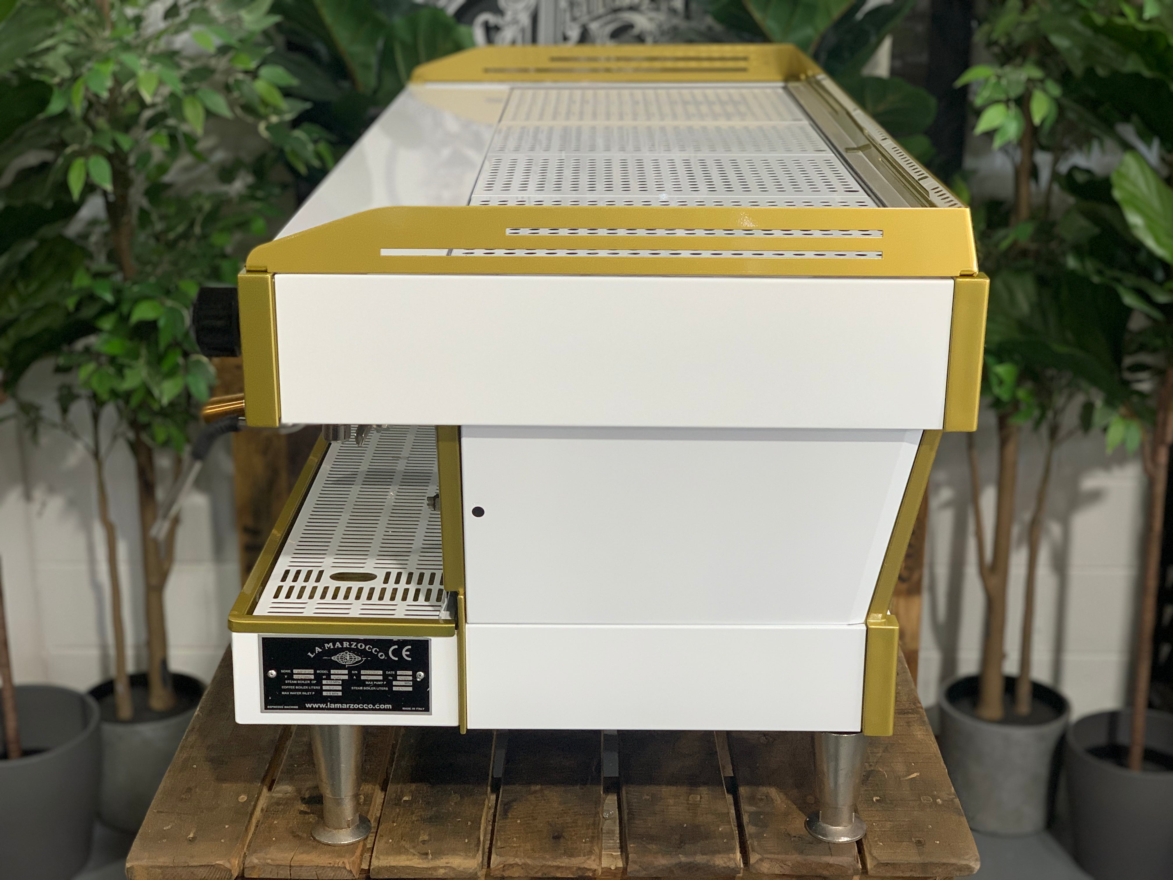 La Marzocco Linea PB White - Used - 4 Group Commercial Espresso Machine - Gold