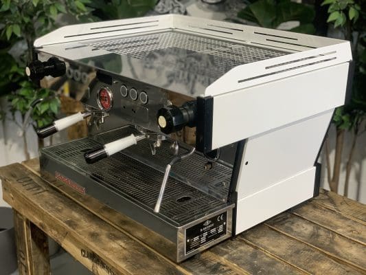 La Marzocco Linea PB w. Pesado Group Handles - 2 Group Commercial Espresso Machine - White