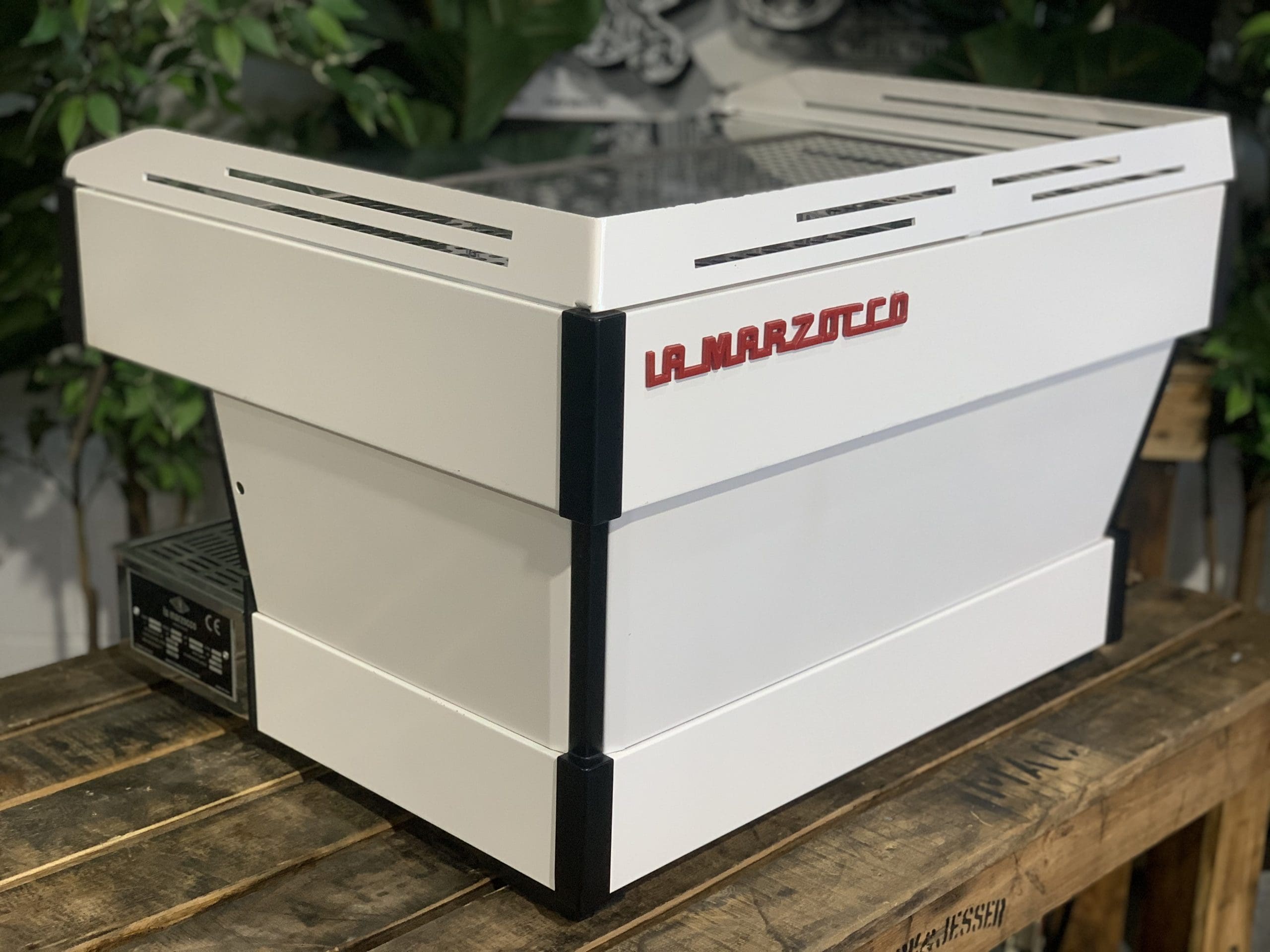 La Marzocco Linea PB w. Pesado Group Handles - 2 Group Commercial Espresso Machine - White