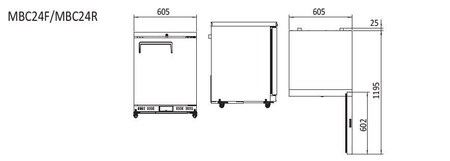 1 Door Bench Freezers Solid Door | Atosa | MBC24F