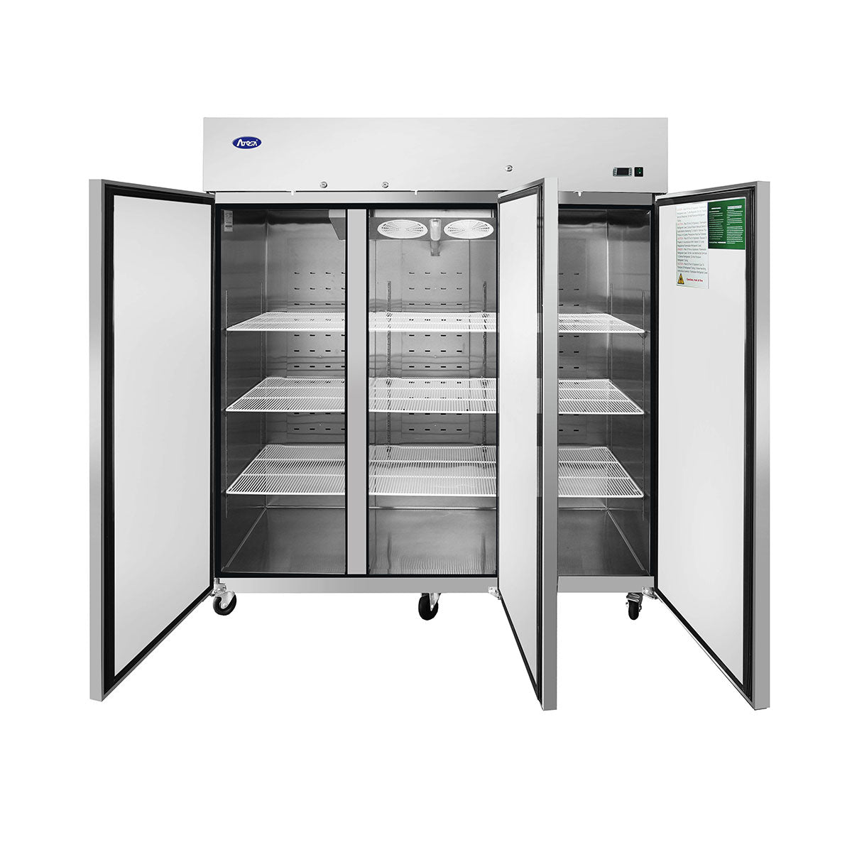 3 Doors Commercial Upright Fridges Top Mounted | Atosa | MBF8006