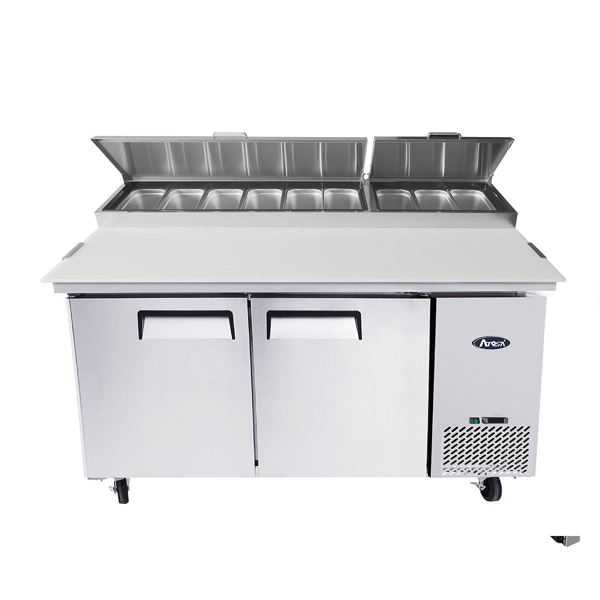 Commercial Pizza Prep Fridges Double Door | Atosa | MPF8202