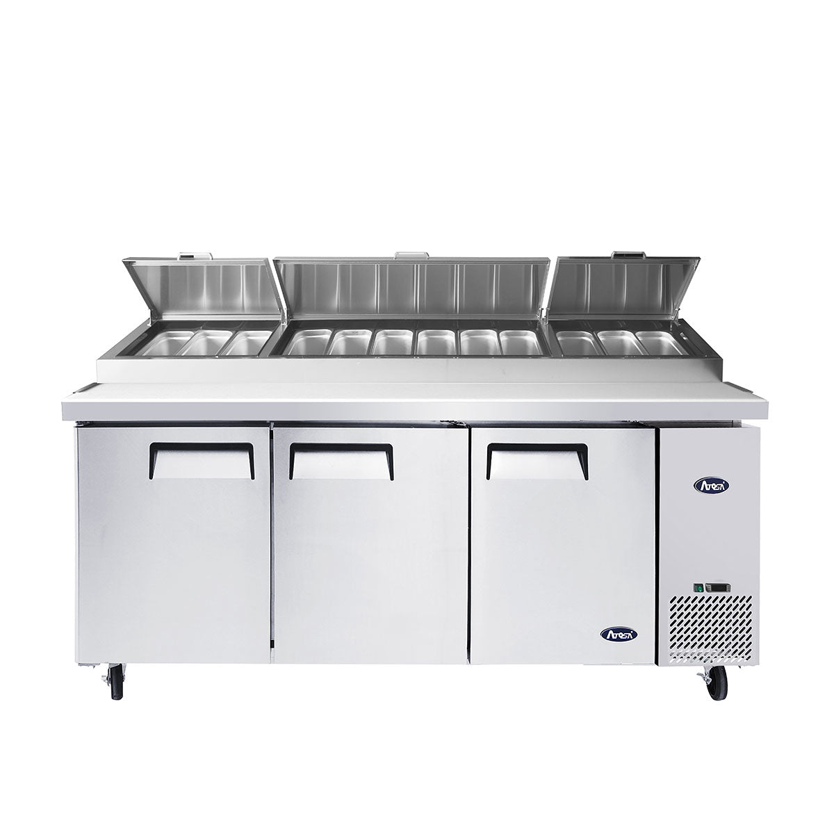 Commercial Pizza Prep Fridges Three Door | Atosa | MPF8203
