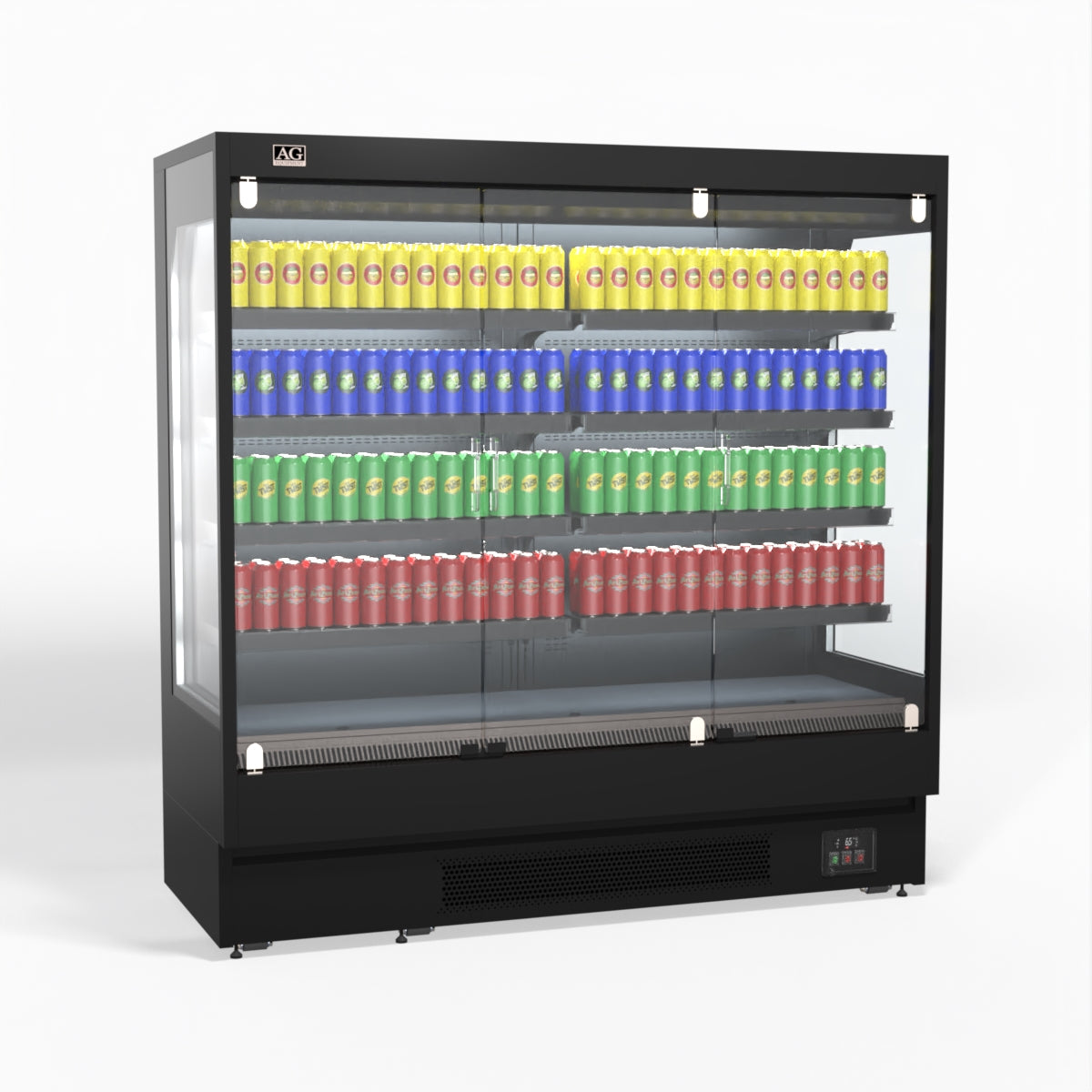 AG 1940mm Supermarket Multi Deck Showcase 3 door Glass Fridge MSD2000
