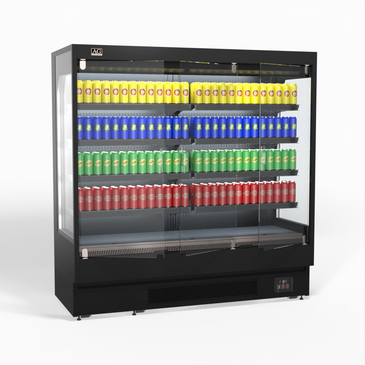 AG 1940mm Supermarket Multi Deck Showcase 3 door Glass Fridge MSD2000