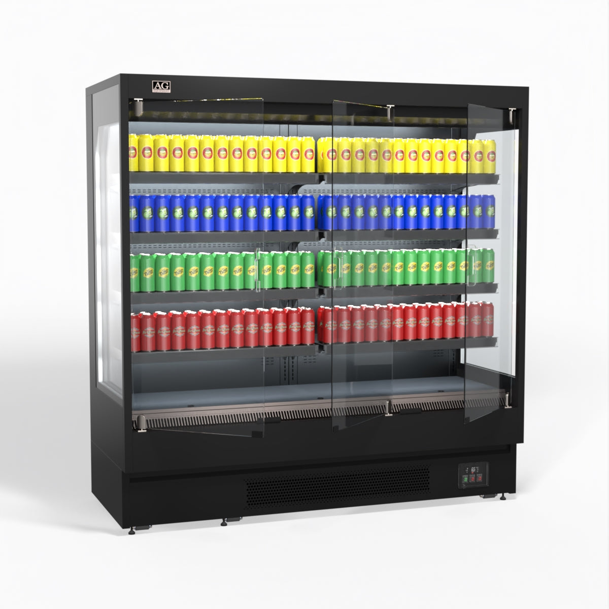 AG 1940mm Supermarket Multi Deck Showcase 3 door Glass Fridge MSD2000