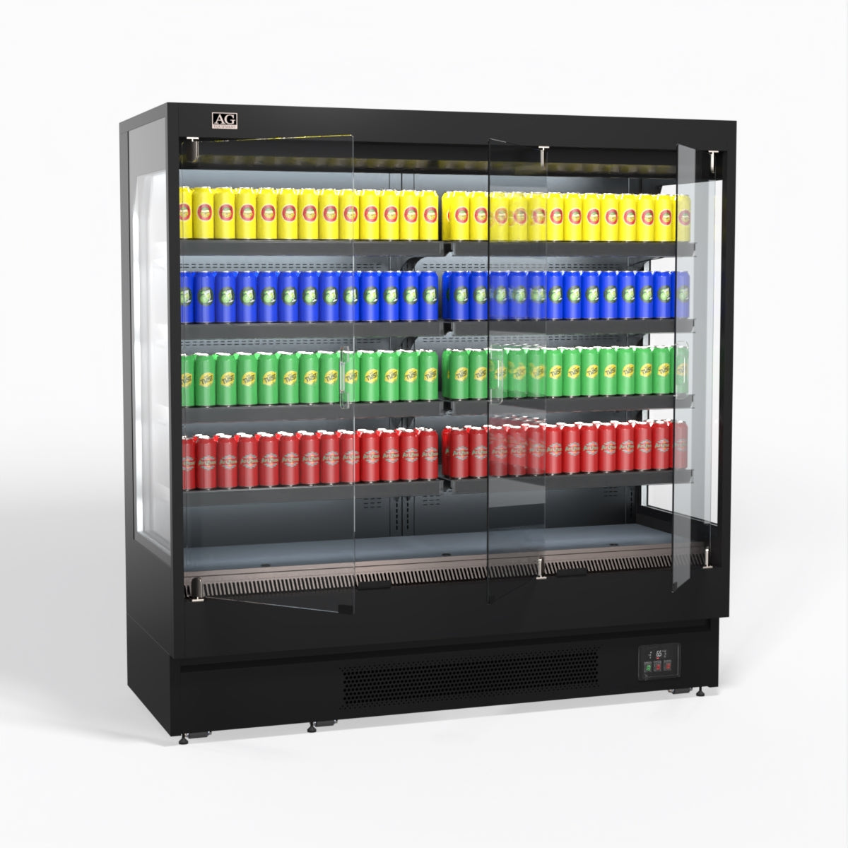 AG 1940mm Supermarket Multi Deck Showcase 3 door Glass Fridge MSD2000