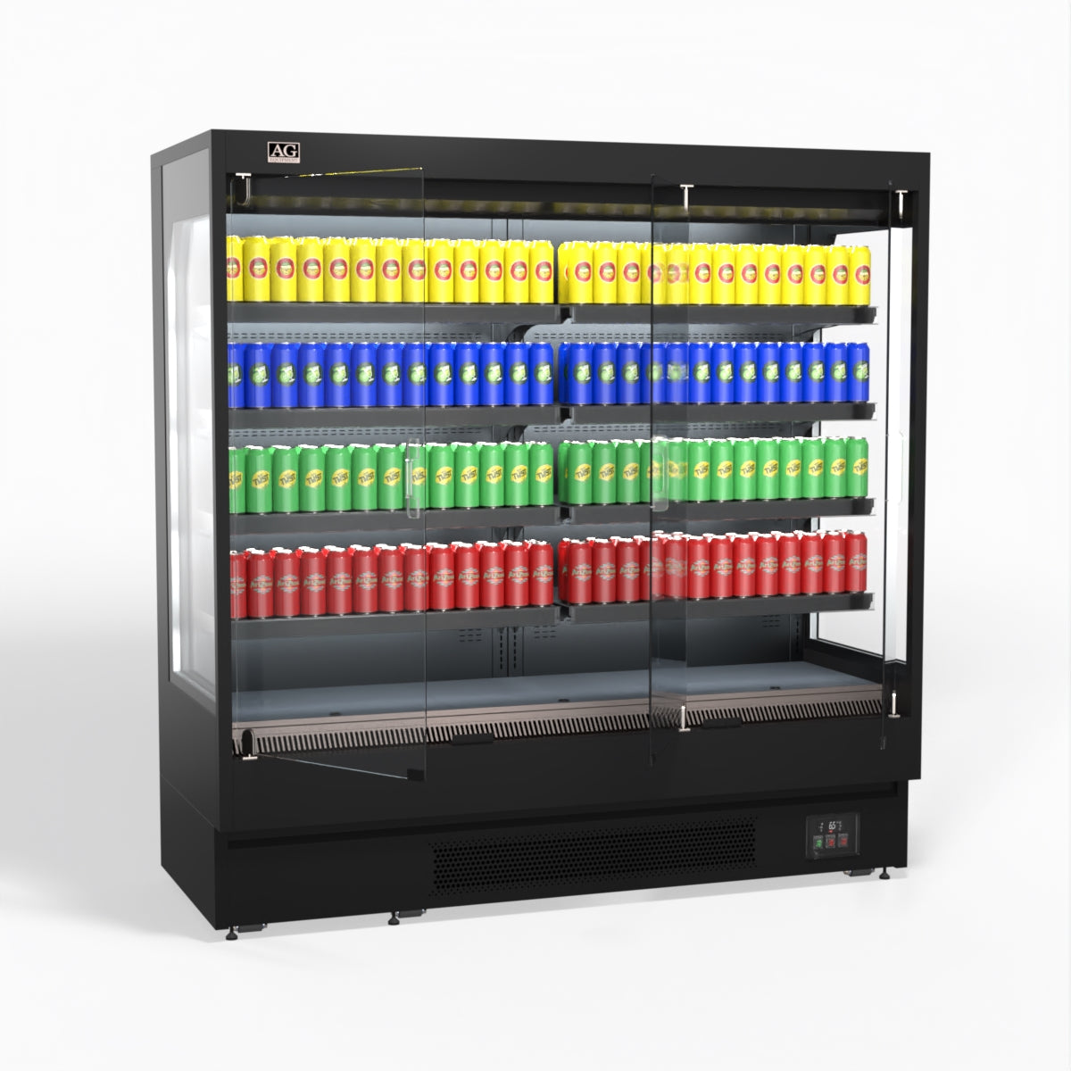 AG 1940mm Supermarket Multi Deck Showcase 3 door Glass Fridge MSD2000