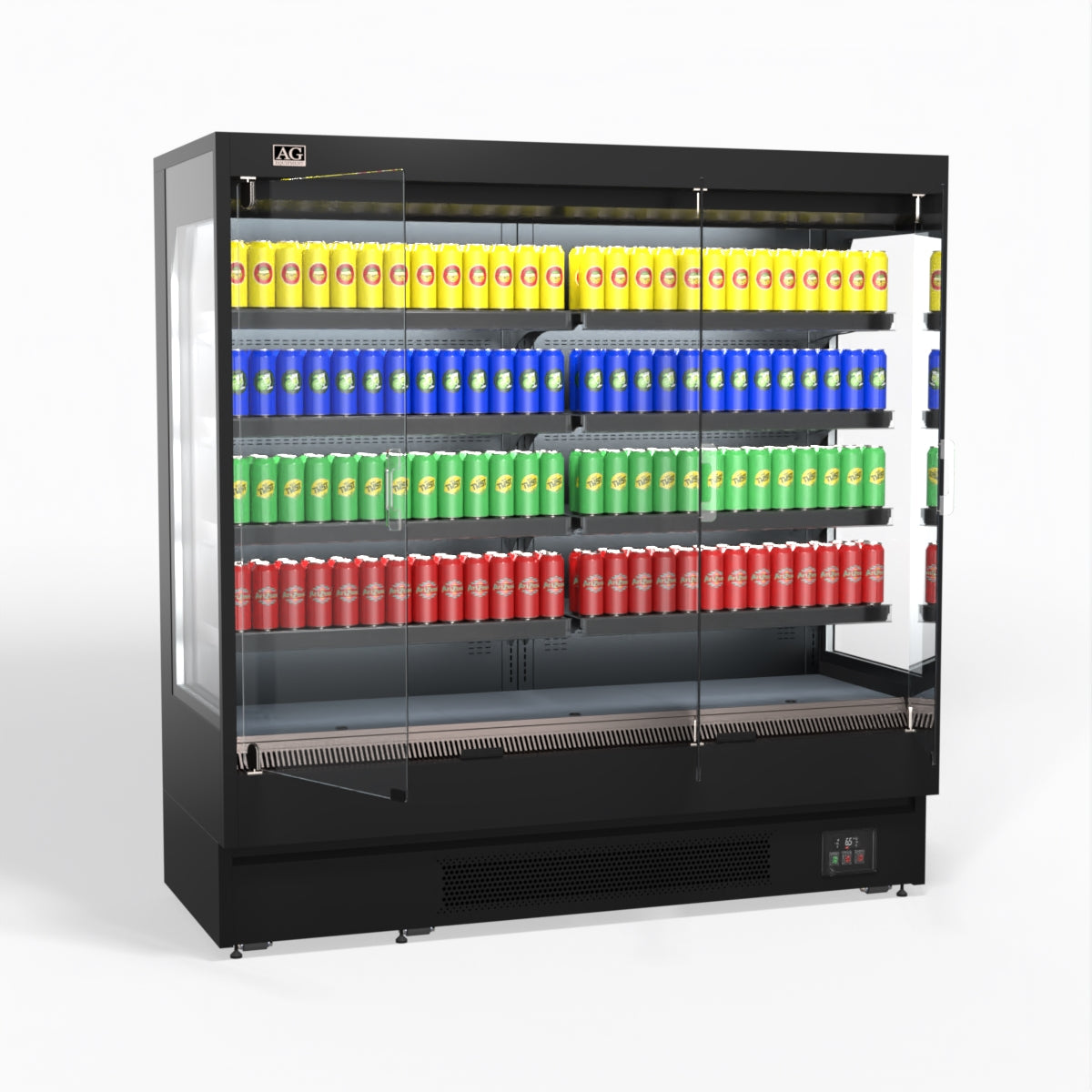 AG 1940mm Supermarket Multi Deck Showcase 3 door Glass Fridge MSD2000
