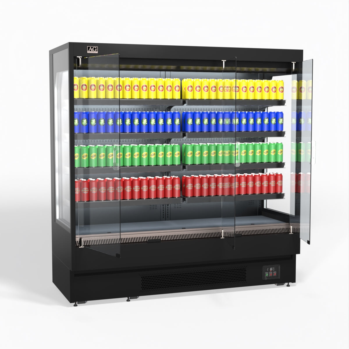 AG 1940mm Supermarket Multi Deck Showcase 3 door Glass Fridge MSD2000