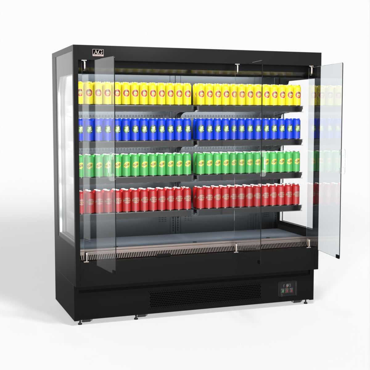 AG 1940mm Supermarket Multi Deck Showcase 3 door Glass Fridge MSD2000