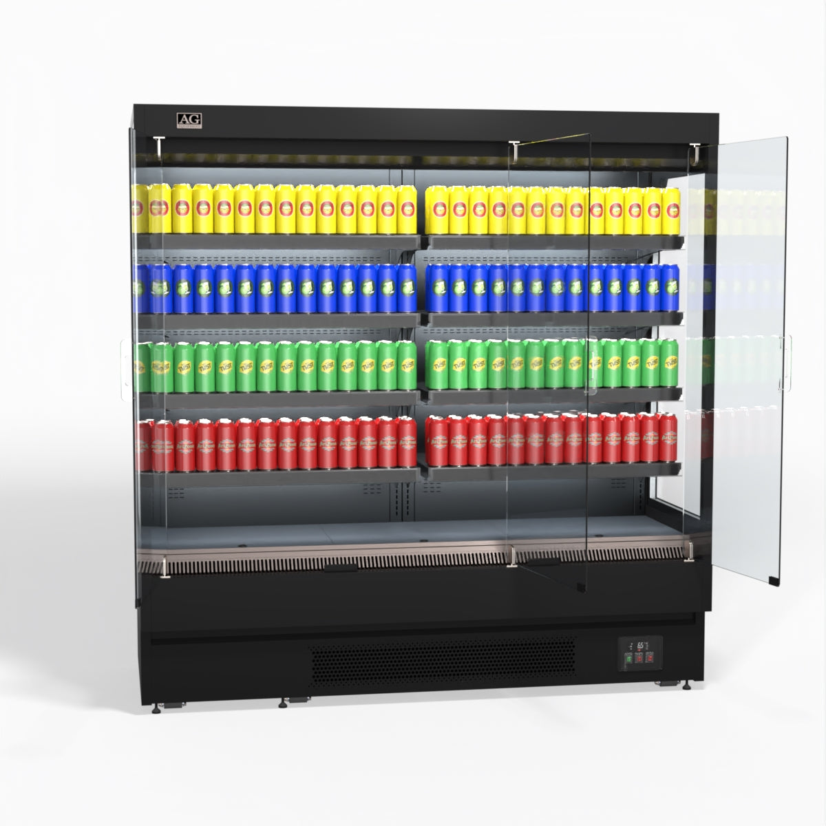 AG 1940mm Supermarket Multi Deck Showcase 3 door Glass Fridge MSD2000