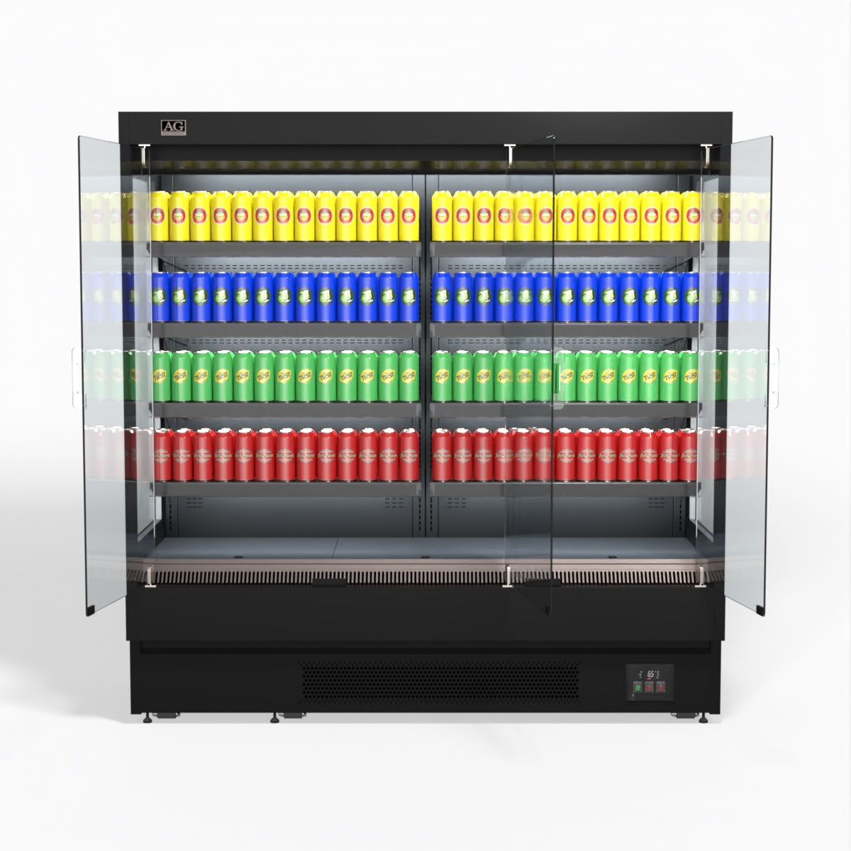 AG 1940mm Supermarket Multi Deck Showcase 3 door Glass Fridge MSD2000