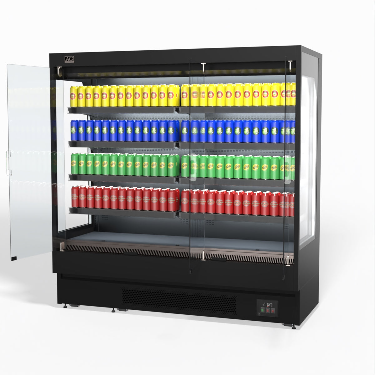 AG 1940mm Supermarket Multi Deck Showcase 3 door Glass Fridge MSD2000