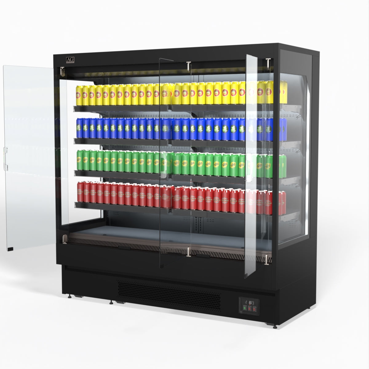AG 1940mm Supermarket Multi Deck Showcase 3 door Glass Fridge MSD2000