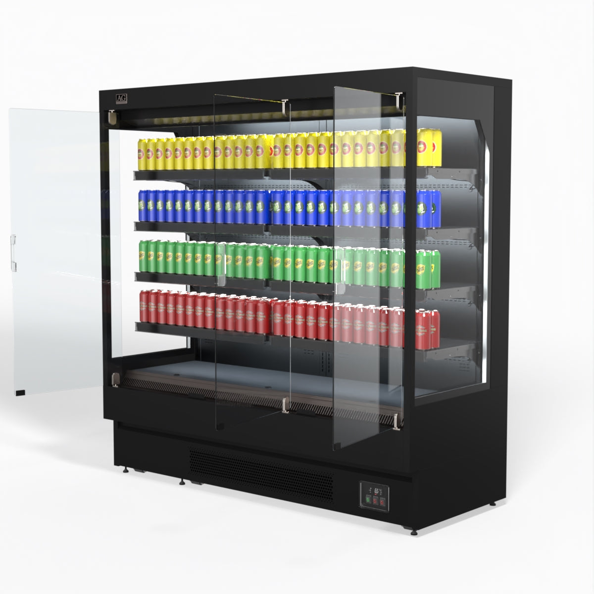 AG 1940mm Supermarket Multi Deck Showcase 3 door Glass Fridge MSD2000