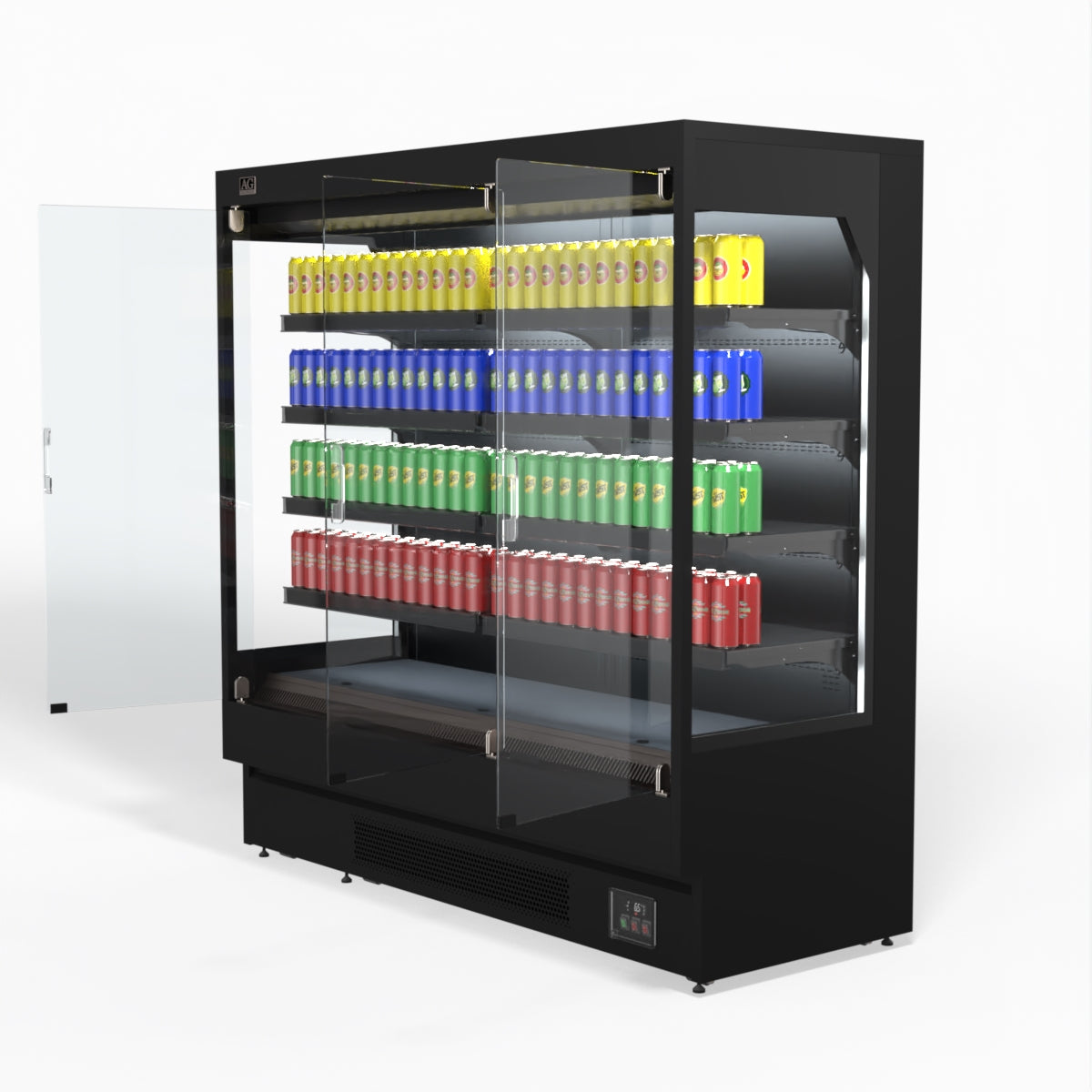 AG 1940mm Supermarket Multi Deck Showcase 3 door Glass Fridge MSD2000