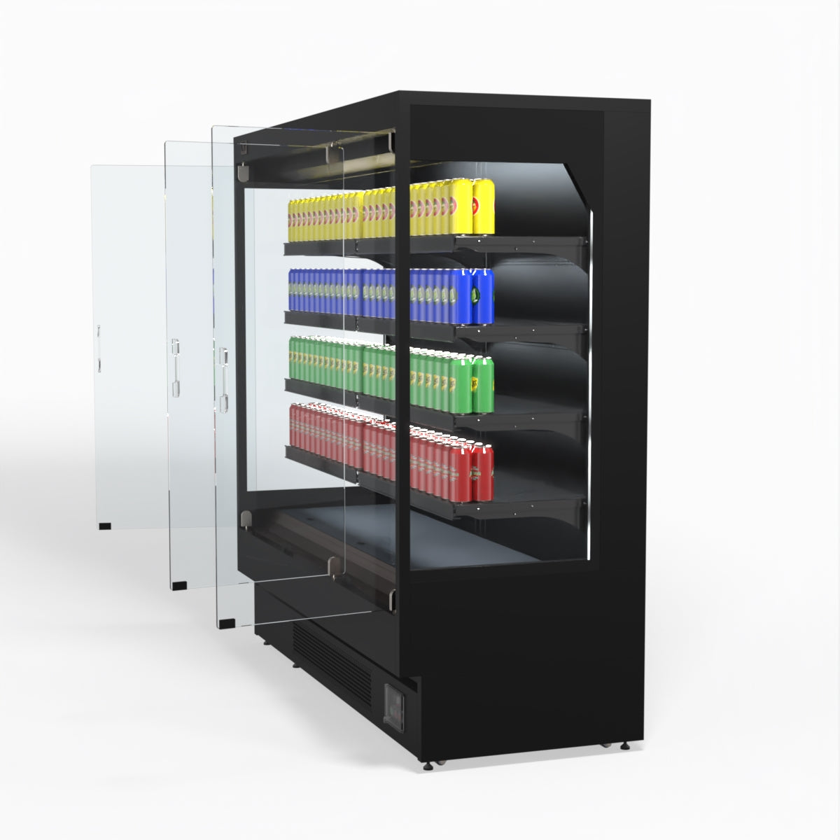 AG 1940mm Supermarket Multi Deck Showcase 3 door Glass Fridge MSD2000