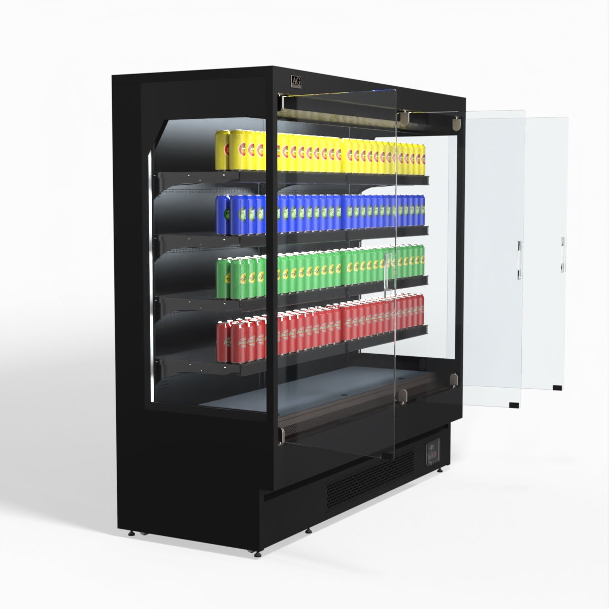 AG 1940mm Supermarket Multi Deck Showcase 3 door Glass Fridge MSD2000