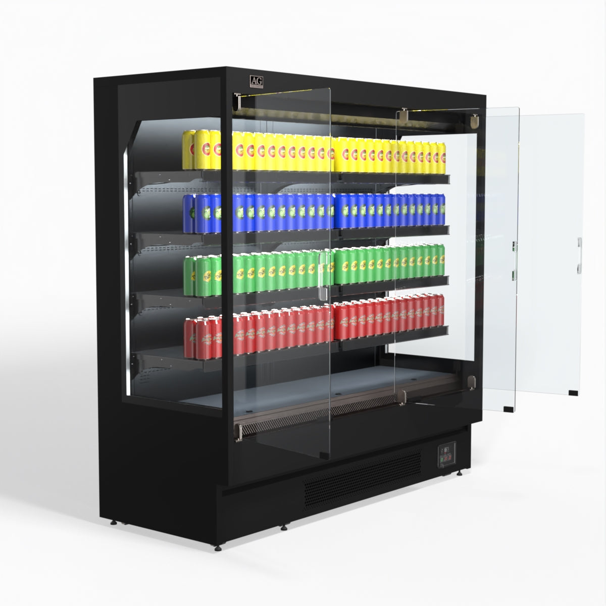 AG 1940mm Supermarket Multi Deck Showcase 3 door Glass Fridge MSD2000