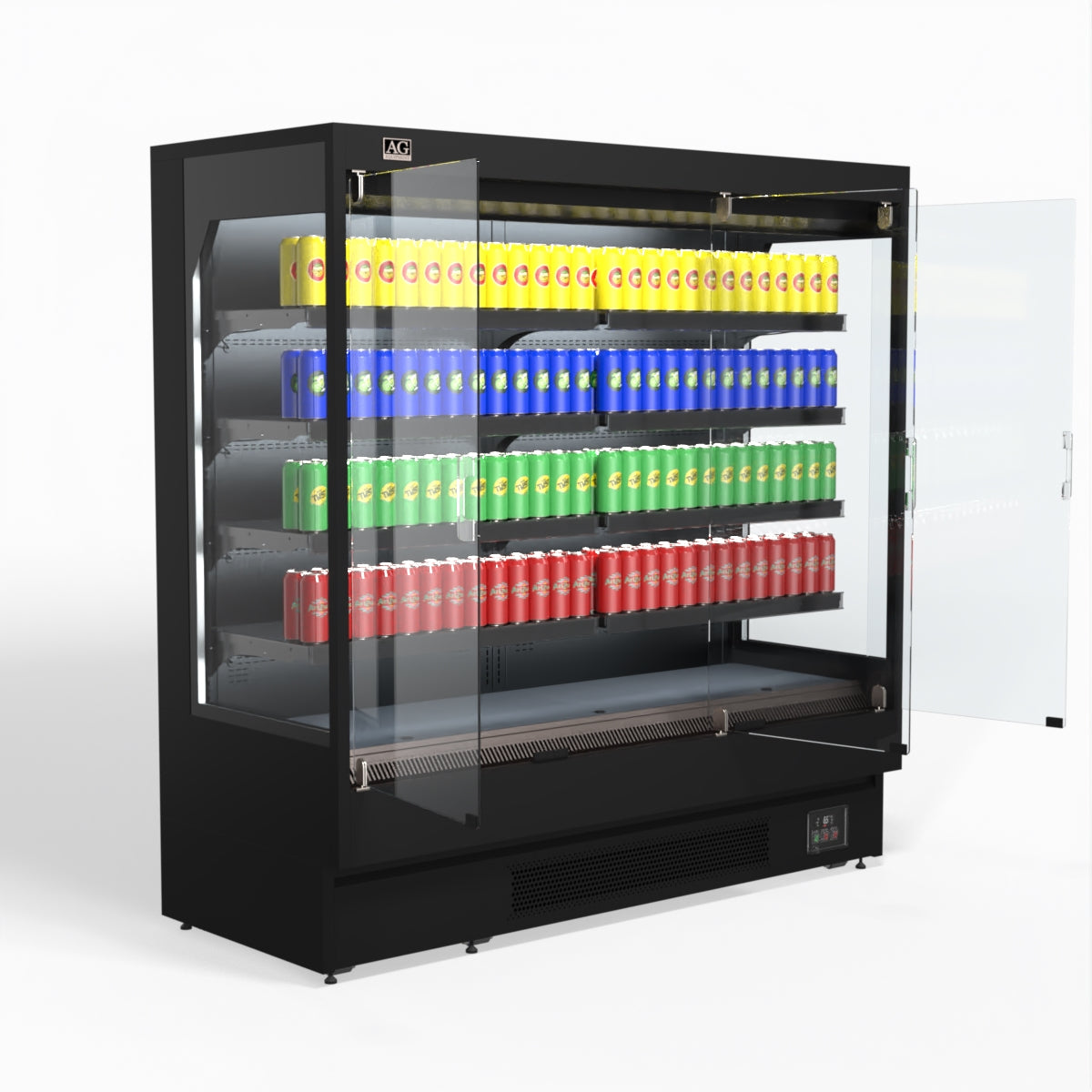 AG 1940mm Supermarket Multi Deck Showcase 3 door Glass Fridge MSD2000