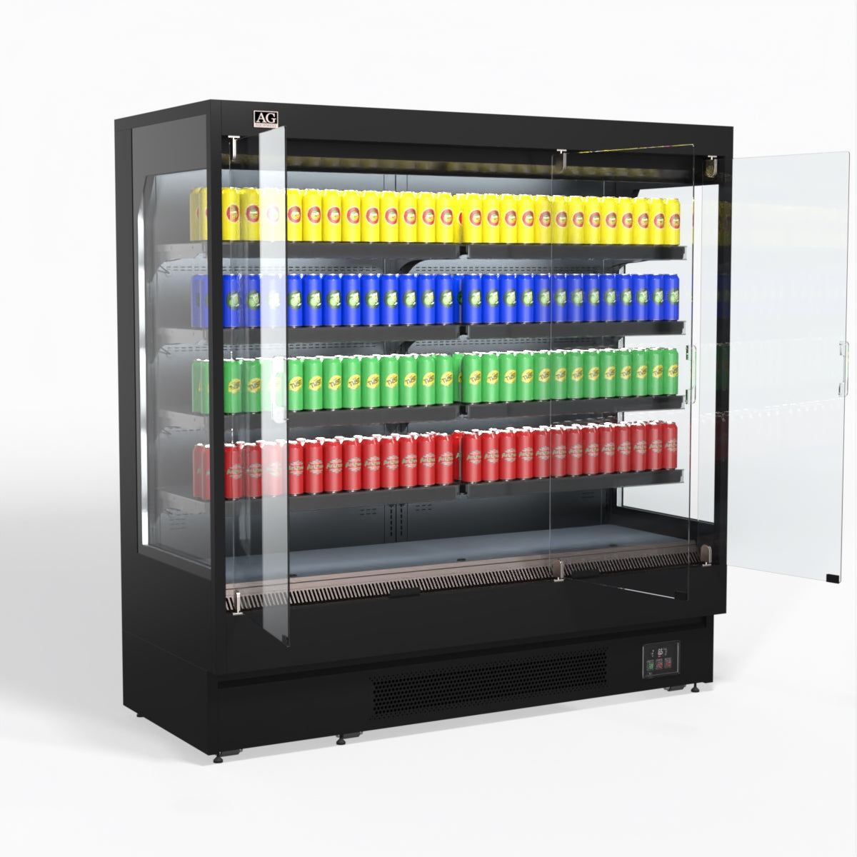 AG 1940mm Supermarket Multi Deck Showcase 3 door Glass Fridge MSD2000