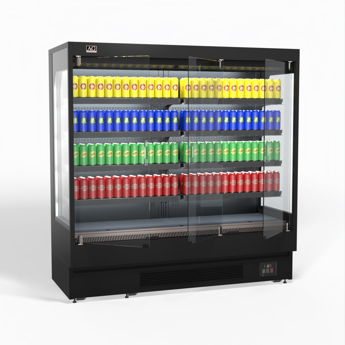 AG 1940mm Supermarket Multi Deck Showcase 3 door Glass Fridge MSD2000