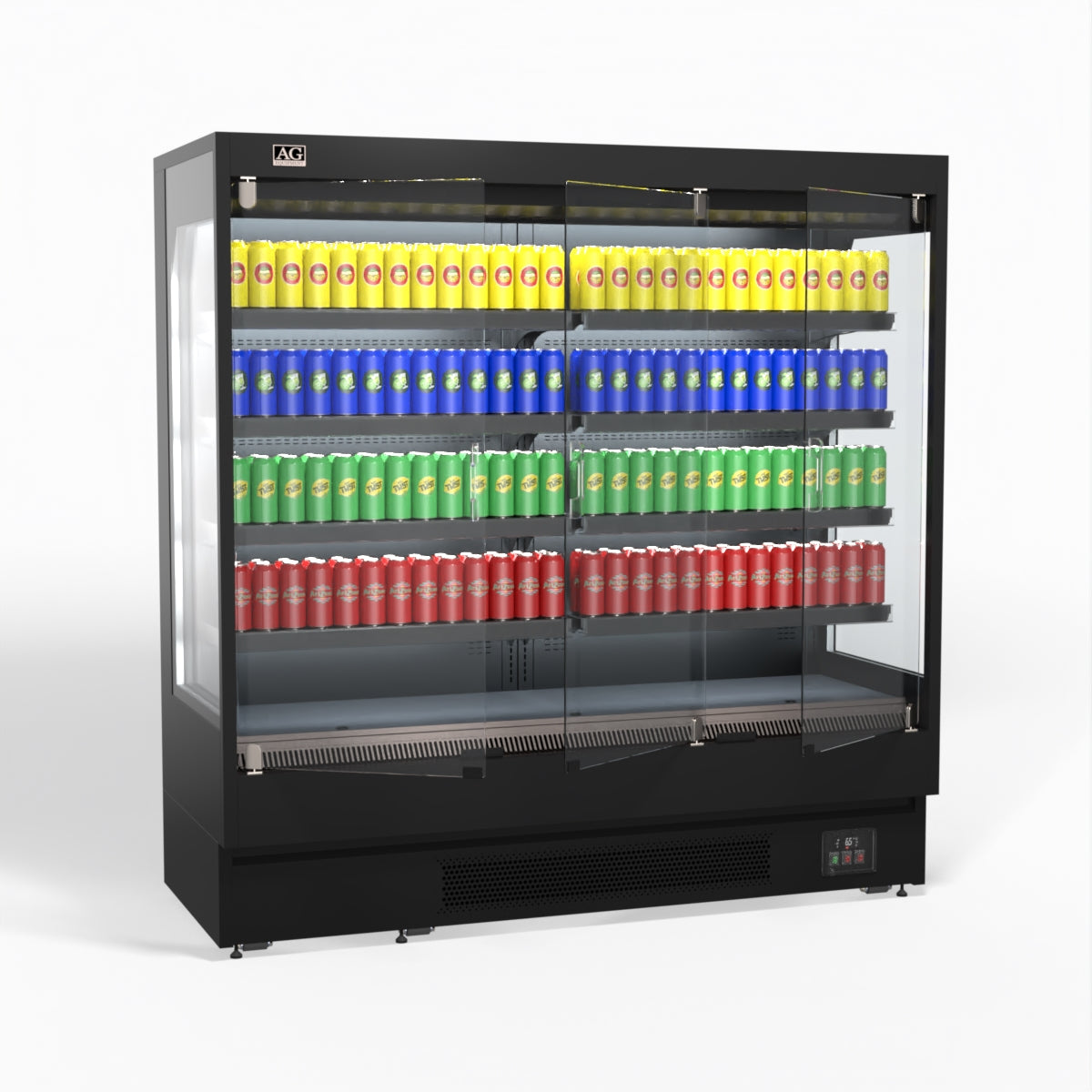 AG 1940mm Supermarket Multi Deck Showcase 3 door Glass Fridge MSD2000