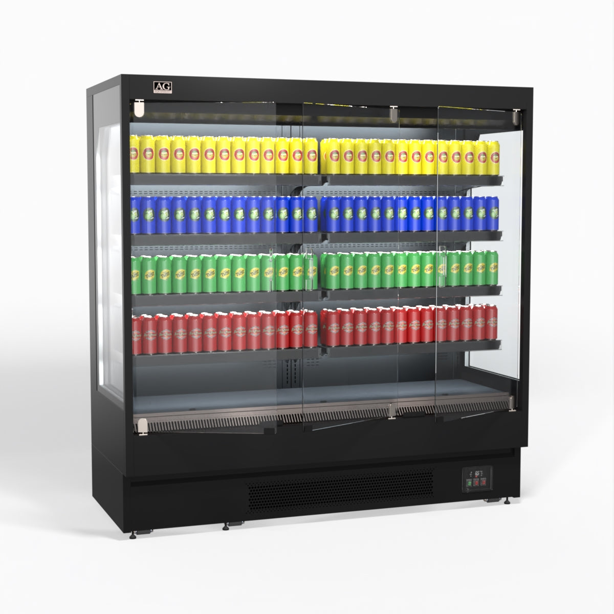AG 1940mm Supermarket Multi Deck Showcase 3 door Glass Fridge MSD2000