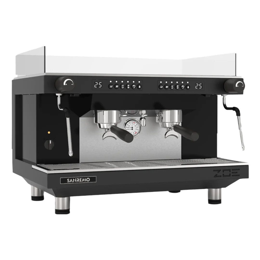 San Remo Zoe Competition Low Cup - 2 Group Commercial Espresso Machine - Black