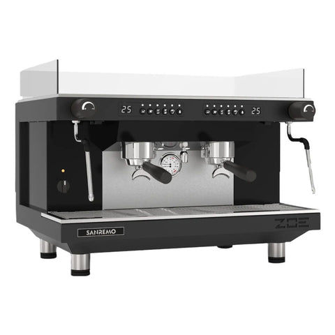 San Remo Zoe Competition Low Cup - 2 Group Commercial Espresso Machine - Black