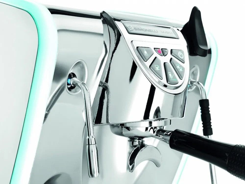 Nuova Simonelli Musica Side Lights Stainless - 1 Group Commercial Espresso Machine - White