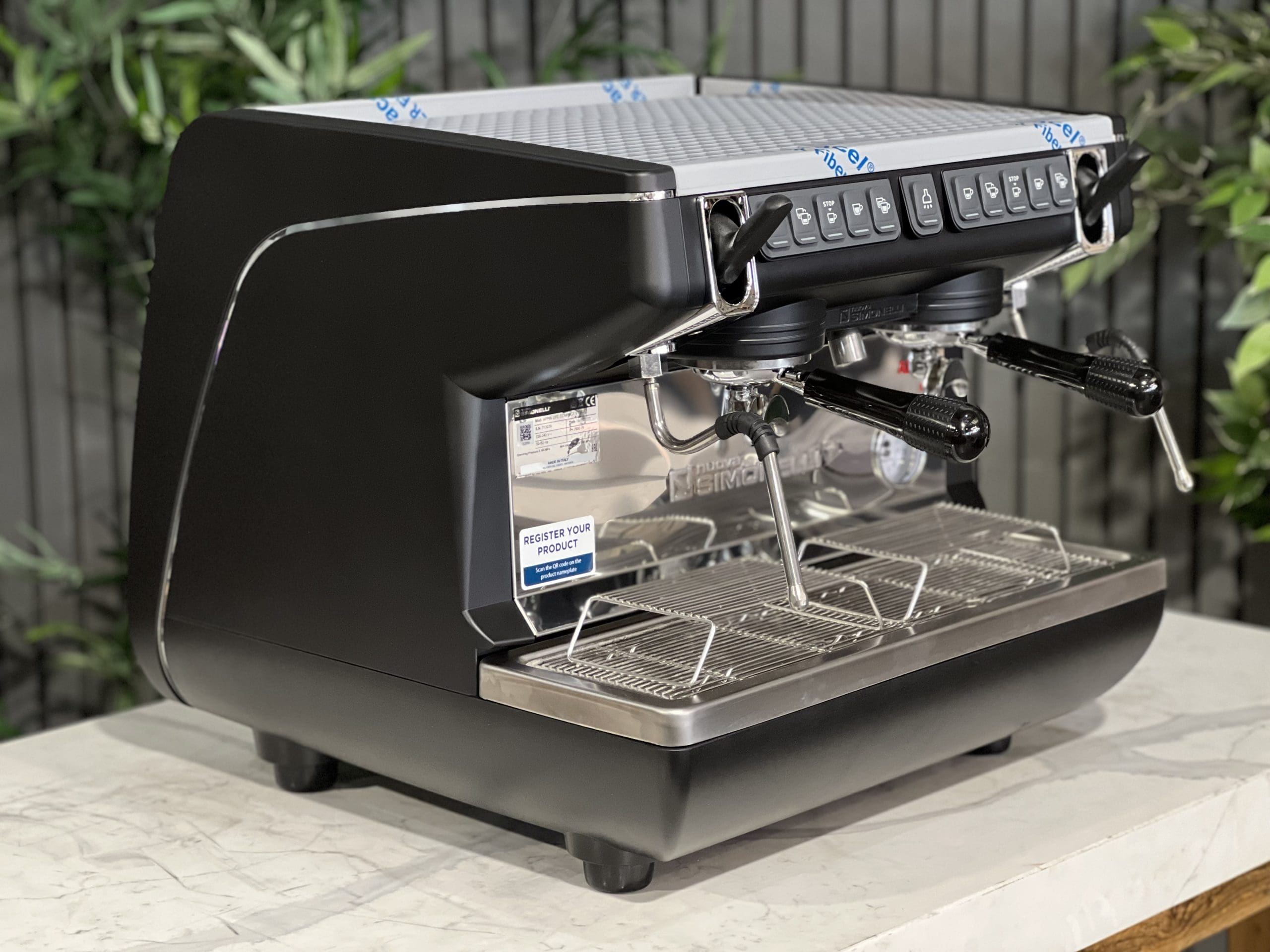Nuova Simonelli Appia Life Compact High Cup - 2 Group Commercial Espresso Machine - Black