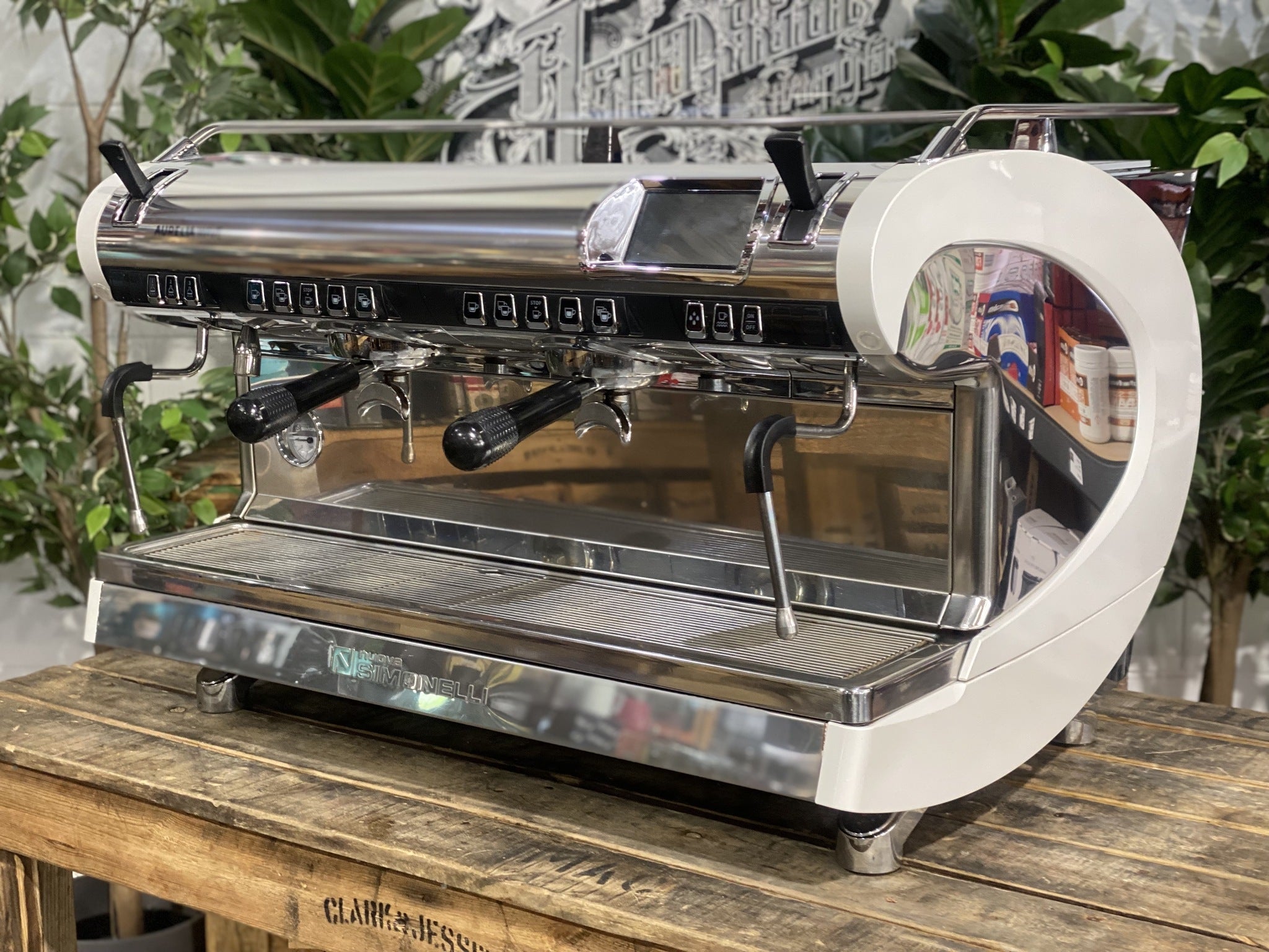 Nuova Simonelli Aurelia Wave White - 2 Group Commercial Espresso Machine - Stainless