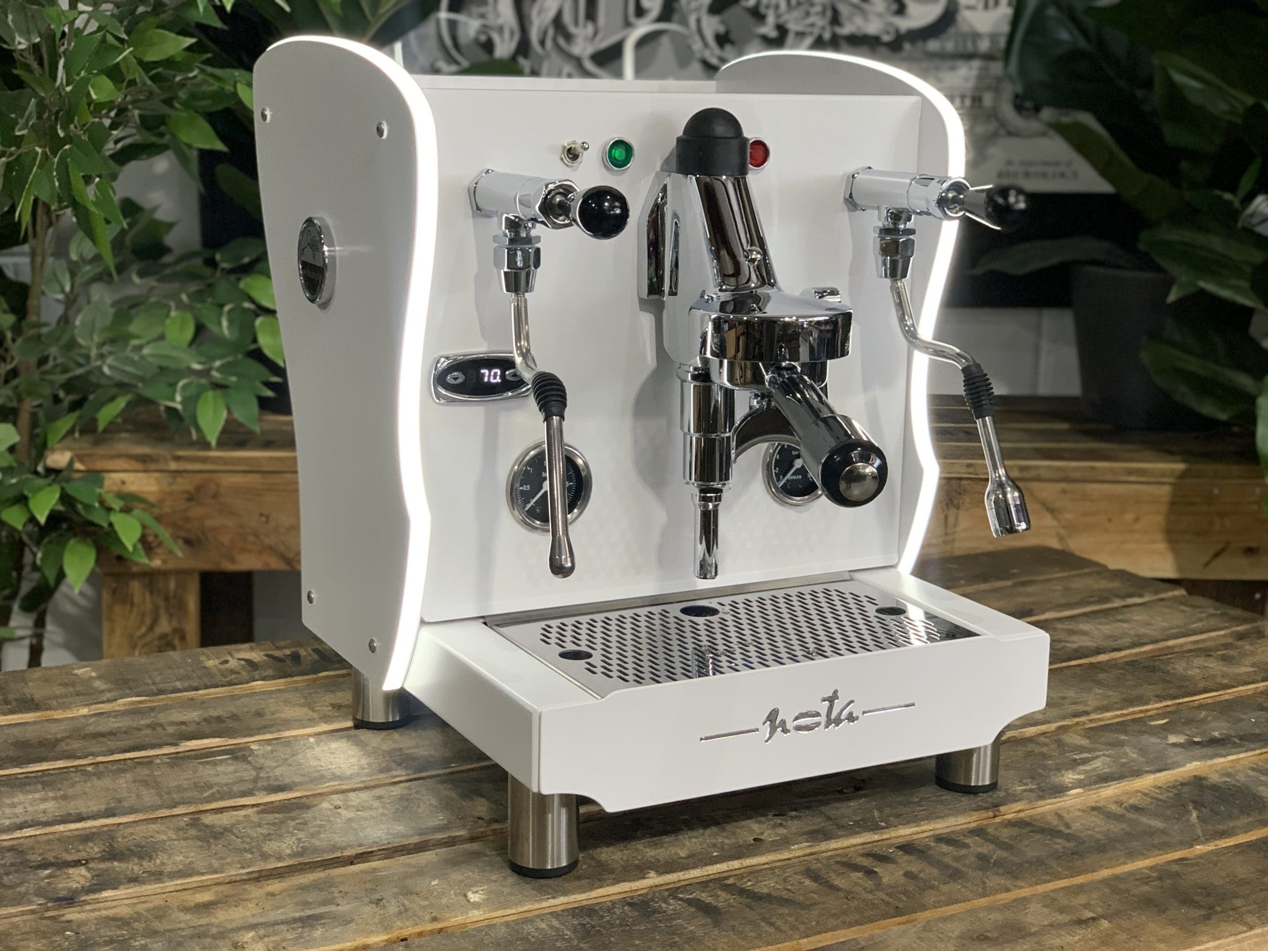 Orchestrale Nota with Side Lights - 1 Group Commercial Espresso Machine - White