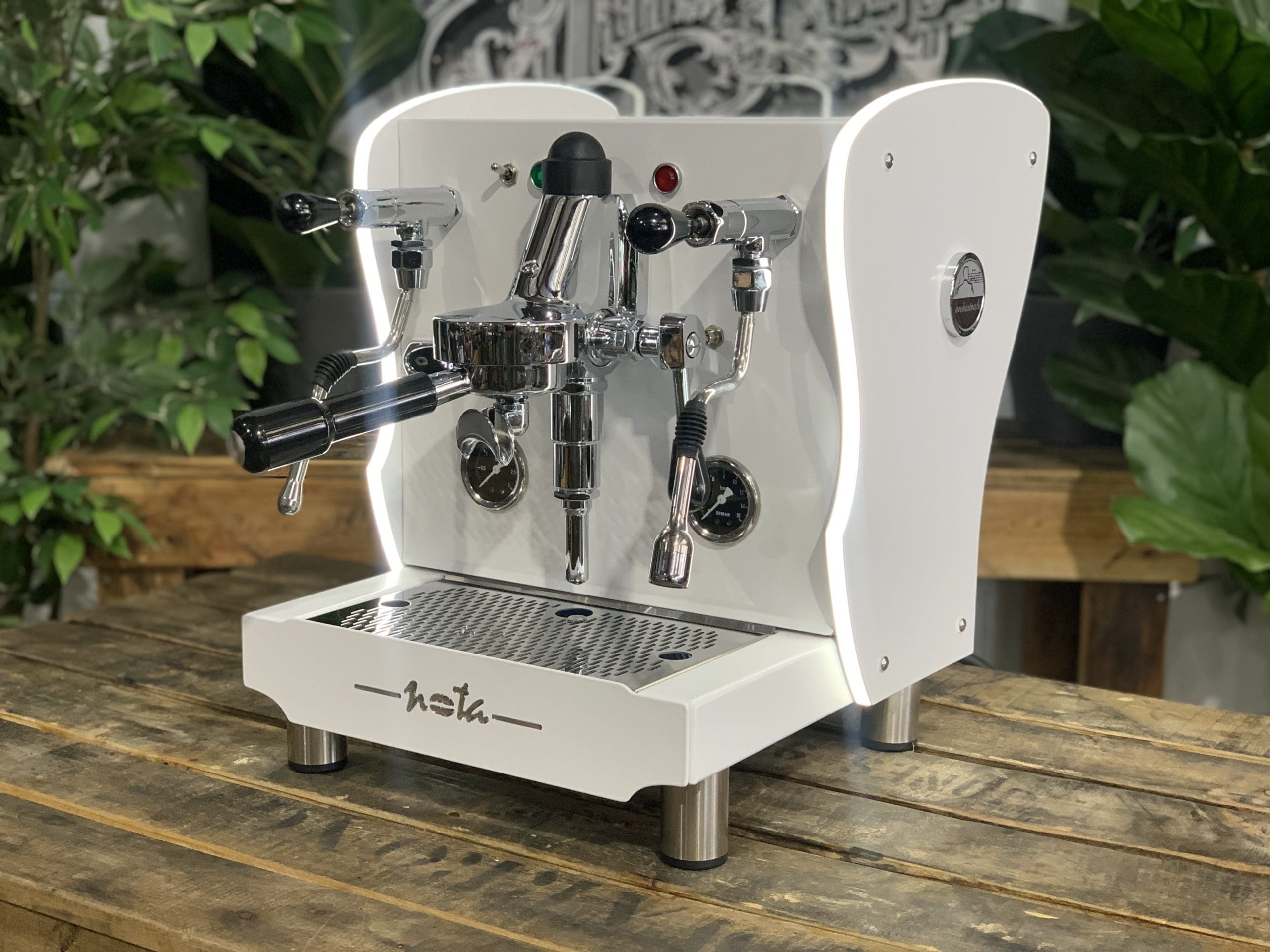Orchestrale Nota with Side Lights - 1 Group Commercial Espresso Machine - White