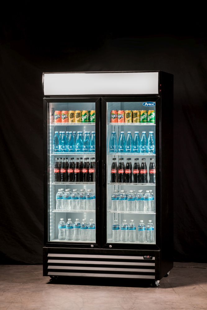 2 Door Drink Fridges Double Glass Door | Atosa | P1000WB-A