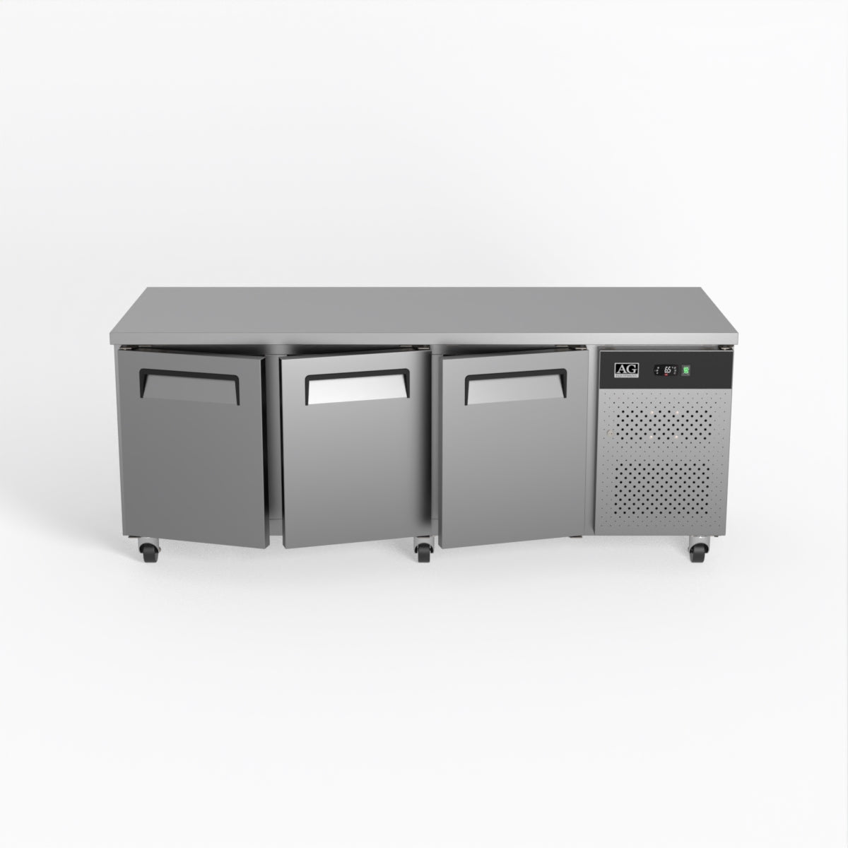 AG Three Door Commercial Worktop / Under Bench Fridge 800mm Depth PAX3100TN