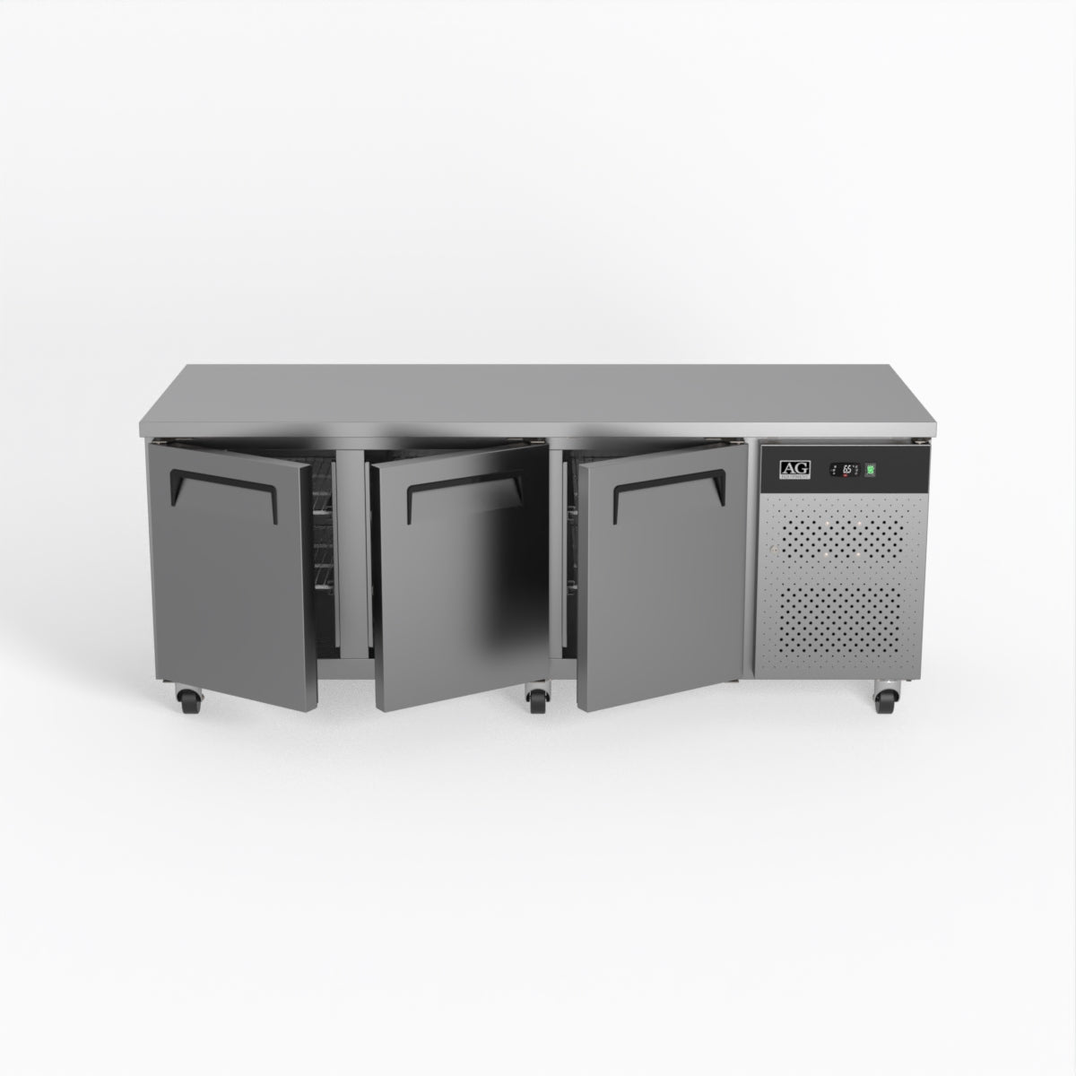 AG Three Door Commercial Worktop / Under Bench Fridge 800mm Depth PAX3100TN