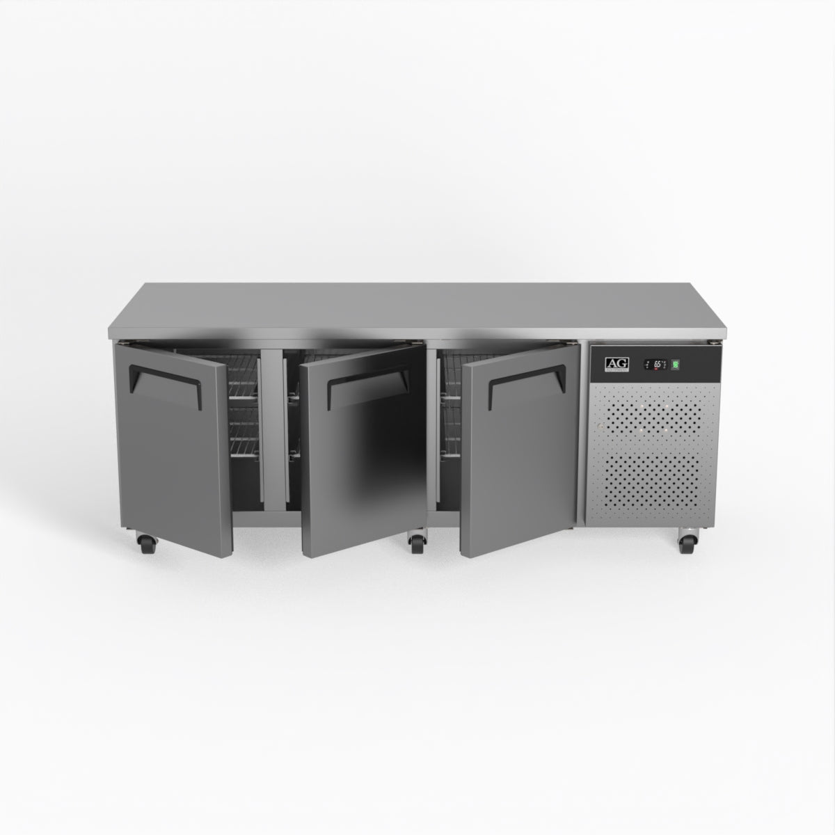 AG Three Door Commercial Worktop / Under Bench Fridge 800mm Depth PAX3100TN