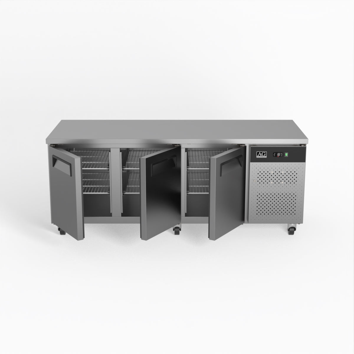 AG Three Door Commercial Worktop / Under Bench Fridge 800mm Depth PAX3100TN