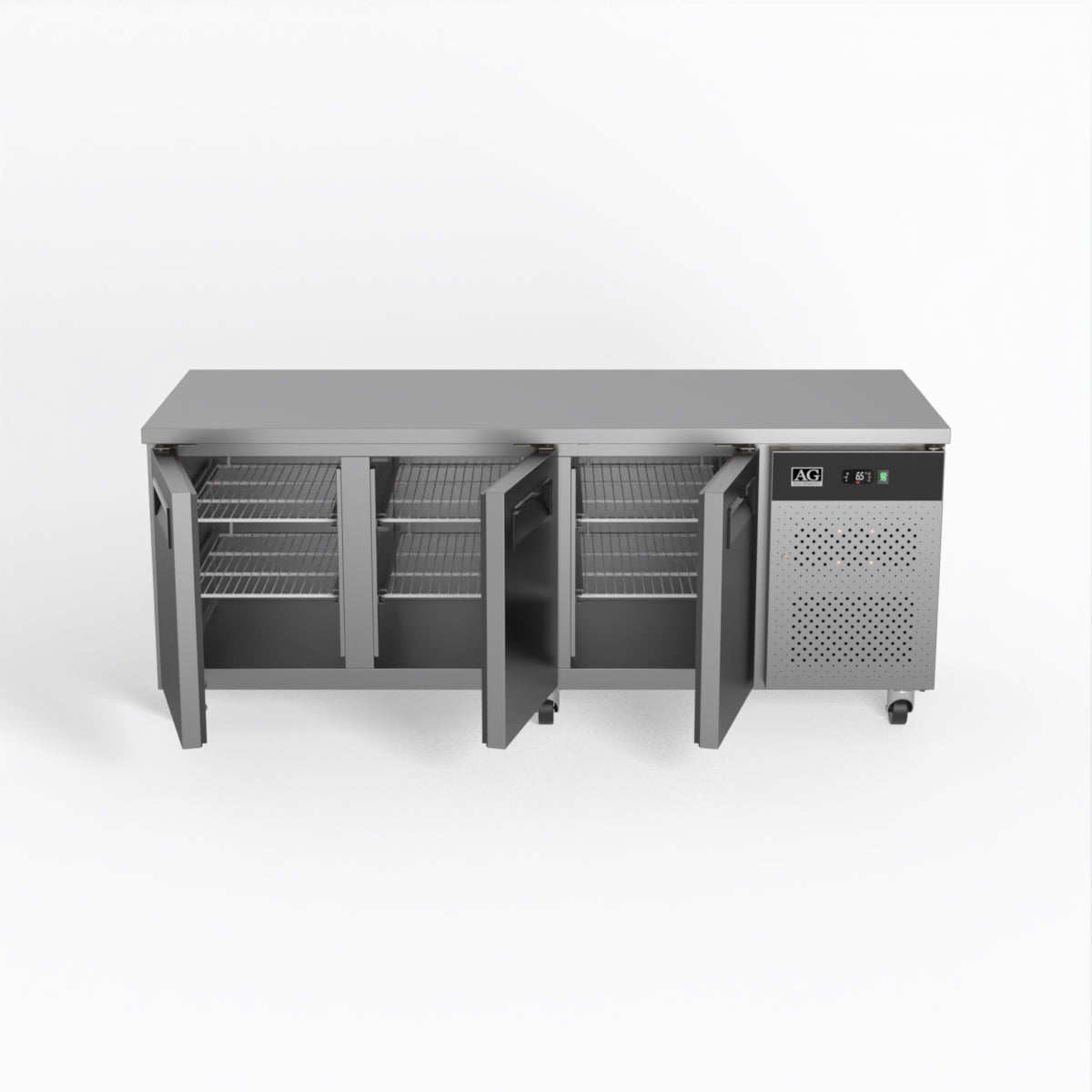 AG Three Door Commercial Worktop / Under Bench Fridge 800mm Depth PAX3100TN