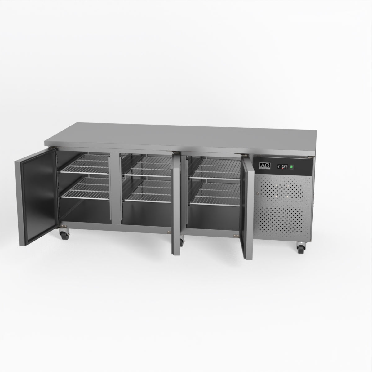 AG Three Door Commercial Worktop / Under Bench Fridge 800mm Depth PAX3100TN
